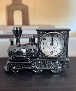 Train-Shaped Clock Decorative Table